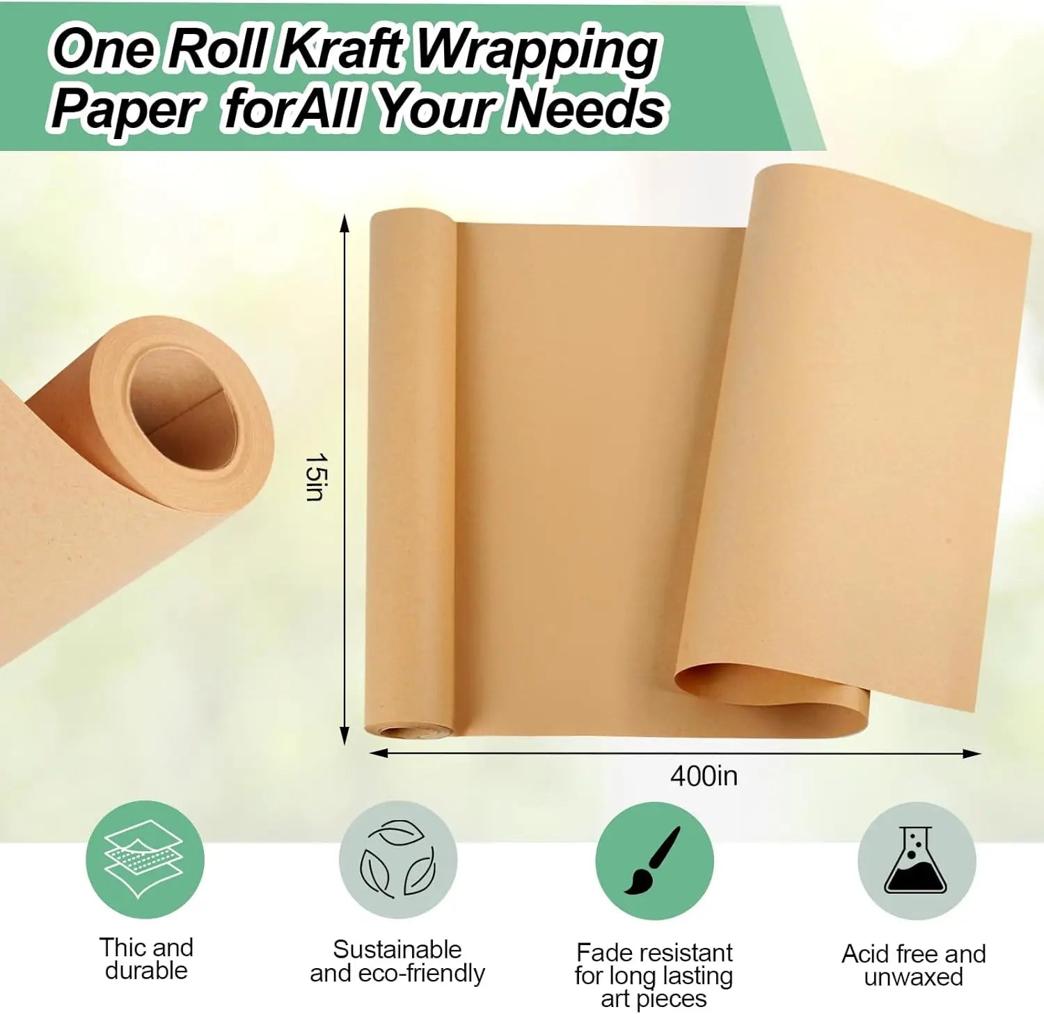 Eco Kraft Masking Paper Roll Biodegradable Cushioning Bouquet