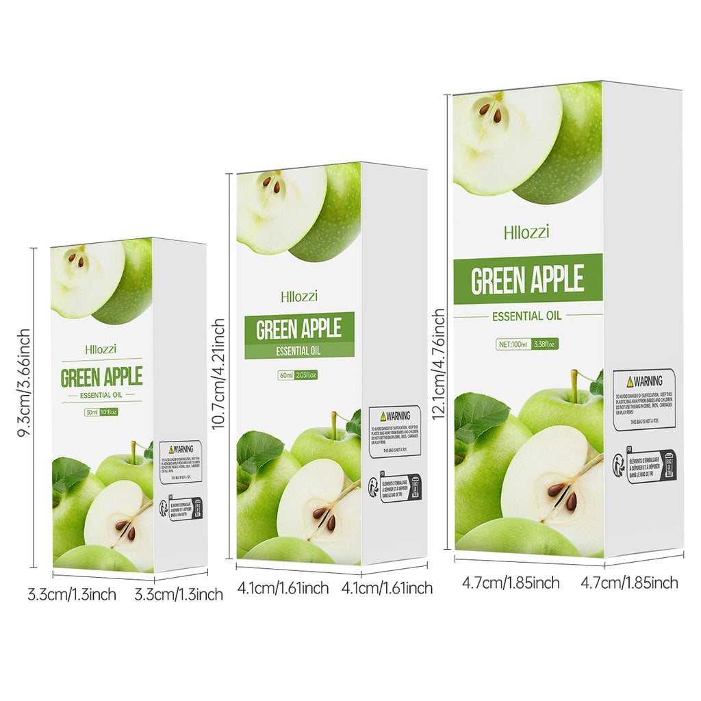 100ml/60ml/30ml green apple essential oil fruit essential oil aromatherapy aromatherapy essential oil humidifier diffuser Zpaxo