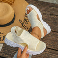 Women Sandals Lightweight Beach Wedge Shoes Women Summer Comfort Casual Sport Sandals Women Platform Roman Plus Size Sandals Zpaxo Light yellow 41