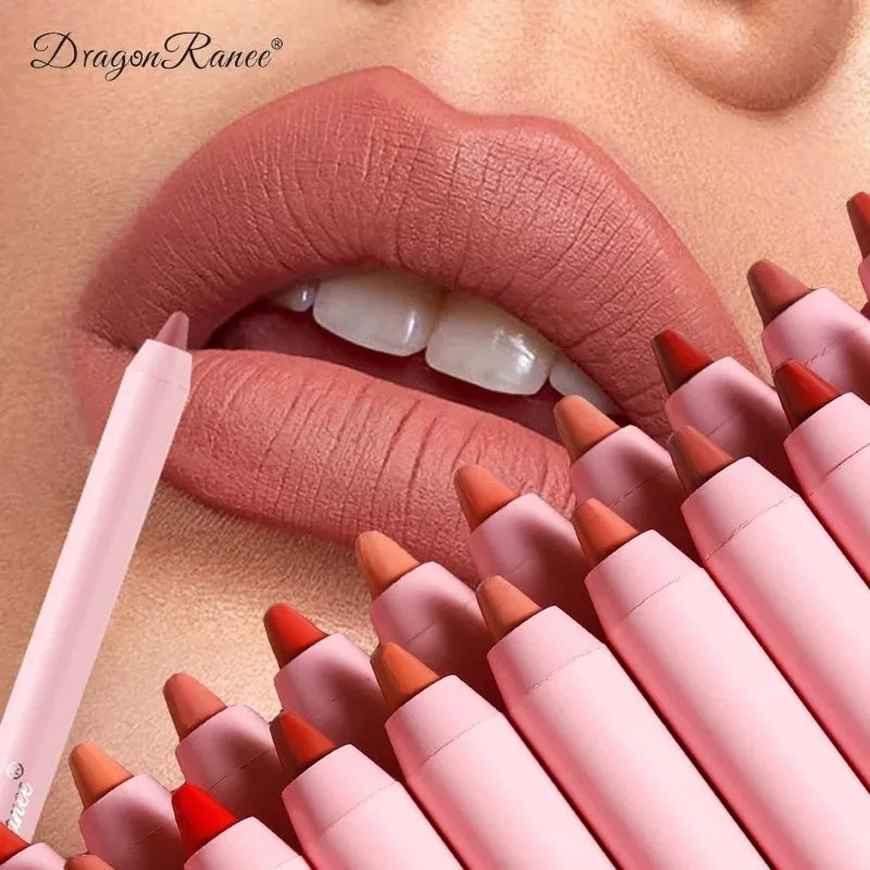 12 Colors Matte Lip Liner Pencil Waterproof Plumping Stain Lipstick