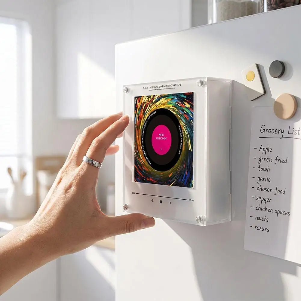 2026 New NFC Induction Magnetic Fridge Magnet Night Light Auto-Singing Acrylic Decor Type-C Rechargeable Creative Gift Zpaxo