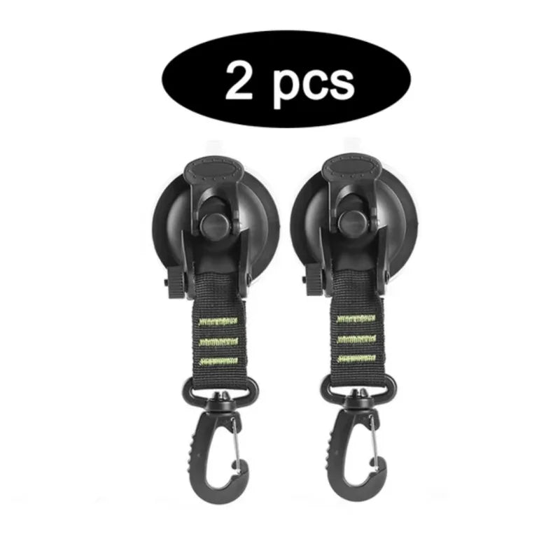 2/4Pcs RV Suction Hooks Bathroom Suction Cup Hook Car Tent Suction Cup Buckles Side Awning Anchor Hooks Durable Secure Fasteners Zpaxo 2PCS-blue