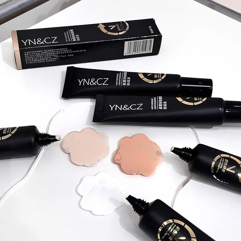 White Liquid Foundation Full Coverage White Foundation for Halloween Goth Makeup Creamy Liquid Formula High Concealer Face Paint Zpaxo