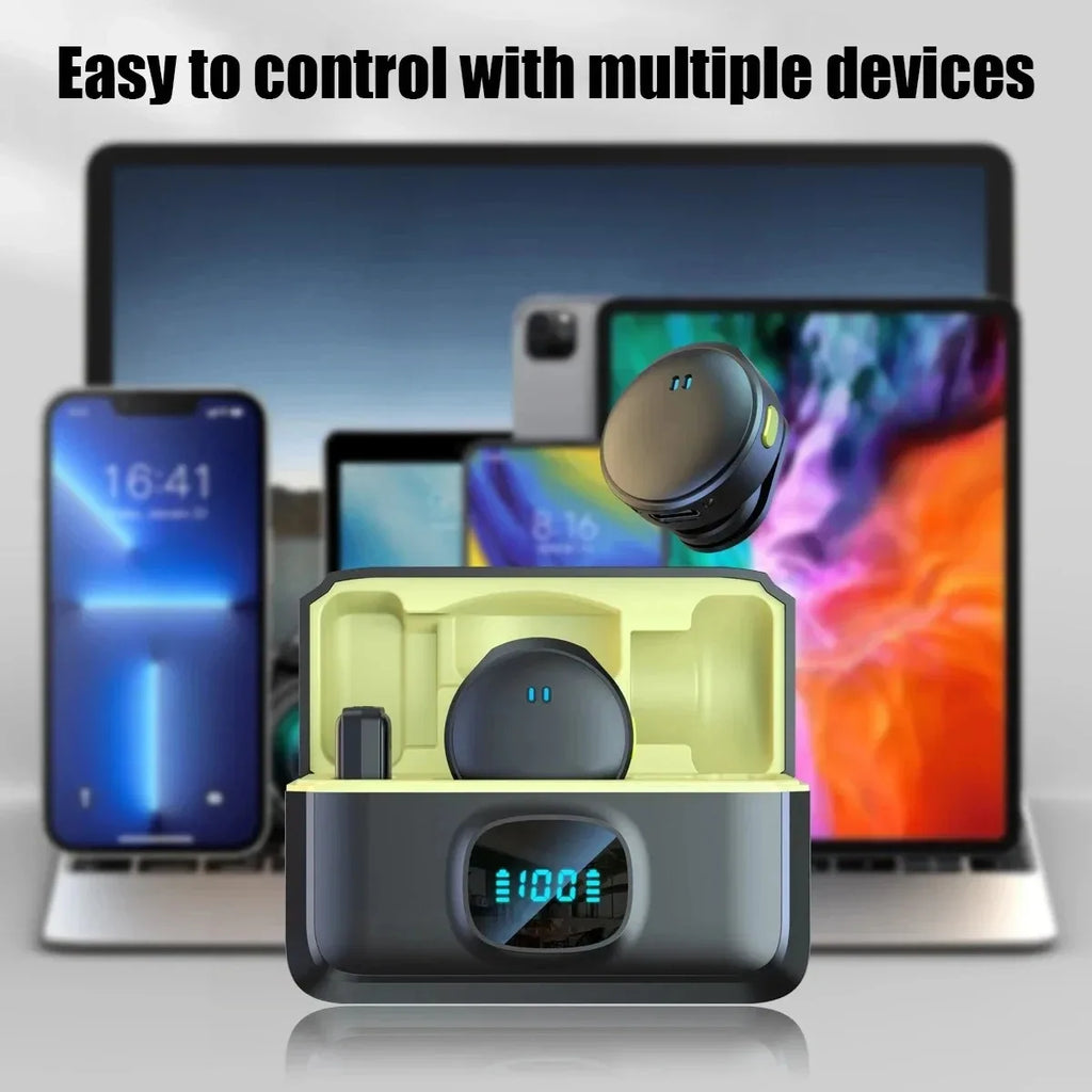 Wireless Lavalier Microphone Magnetic Suction Dual Noise Reduction