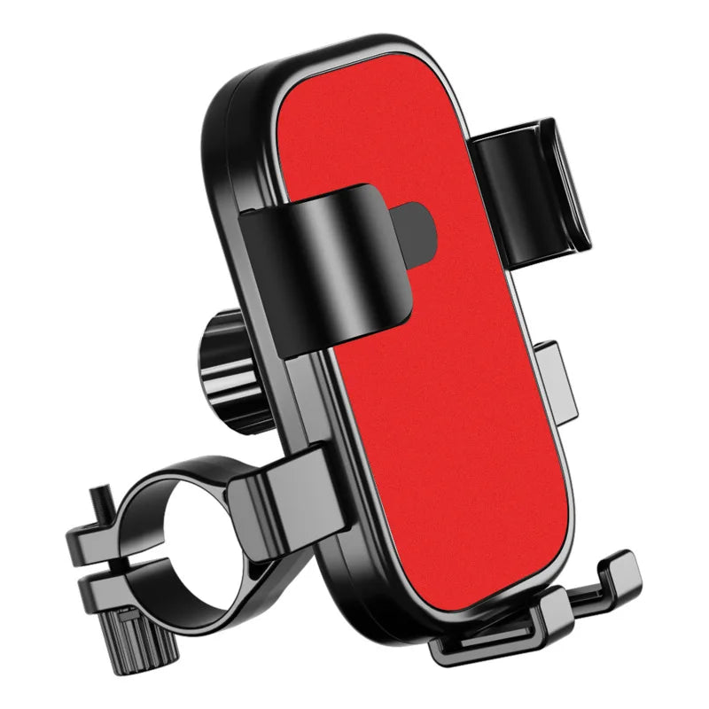 Electric Bike Mobile Phone Anti Drop Bracket Mountain Bike Delivery Rider Motorcycle Rearview Mirror Mobile Navigation Bracket Zpaxo Red one-word base