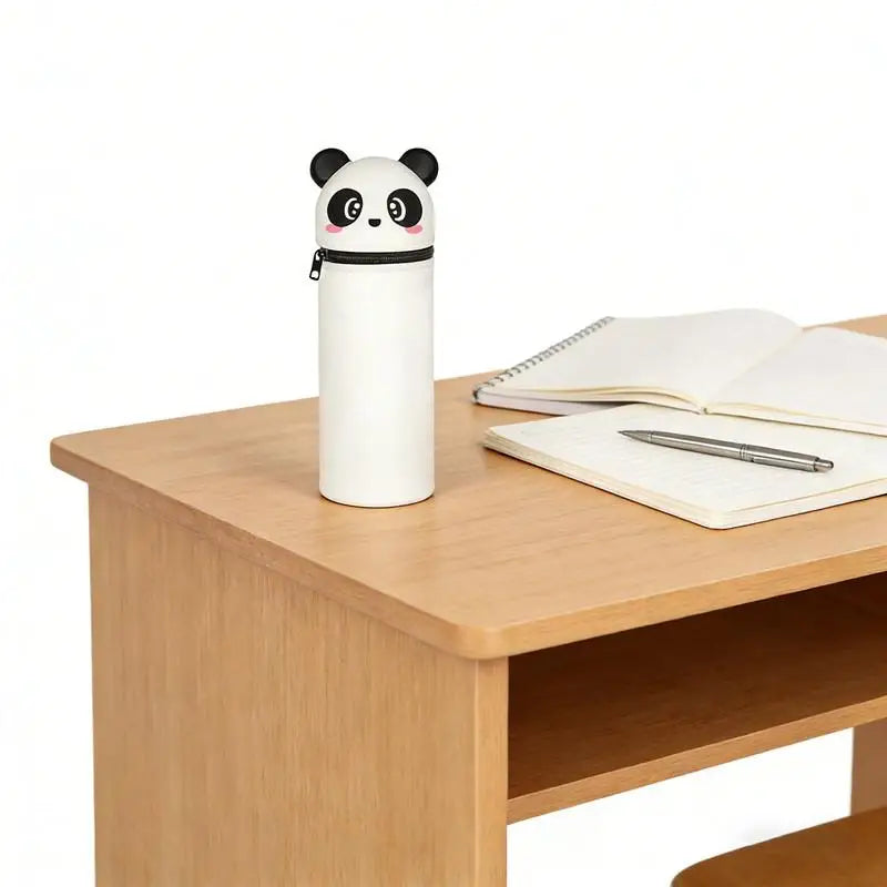 Panda Telescoping Silicone Pencil Case – High-Capacity Pen Holder