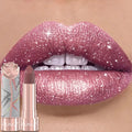 7-color Pearlescent Pink Glitter Velvet Lipstick Metallic Waterproof Long Lasting Shimmer Diamond Lipstick Women Makeup Cosmetic Zpaxo 02