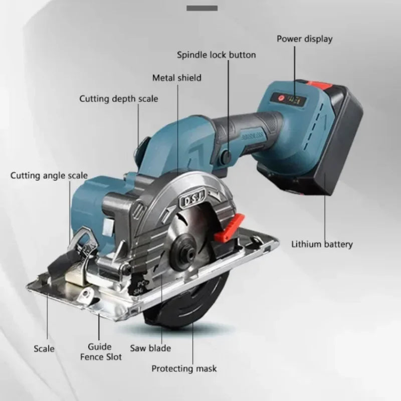 Brushless Circular Saw Multifunctional Cutting Tool Handheld Cordless