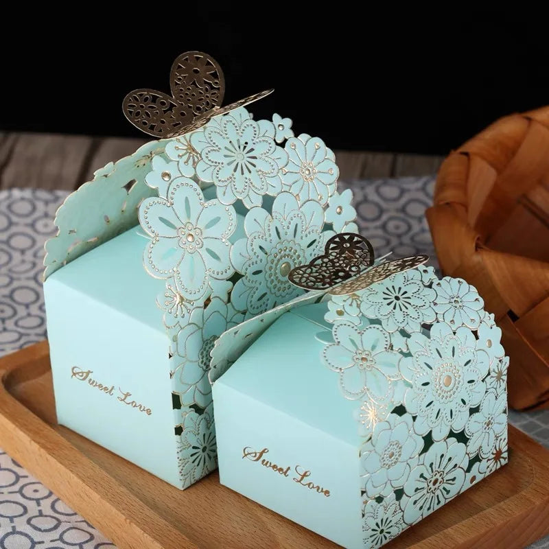 10-Piece Butterfly Candy Boxes Wedding Chocolate Packaging Birthday
