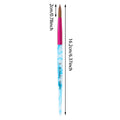 Acrylic Nail Brush Pure Kolinsky Hair Powder Round Shaped Pink Liquid Zpaxo Type E-SIZE 10