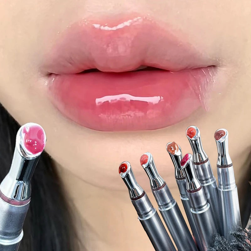 Mirror Watery Lip Gloss Iron Brush Head Lasting Moisturizing