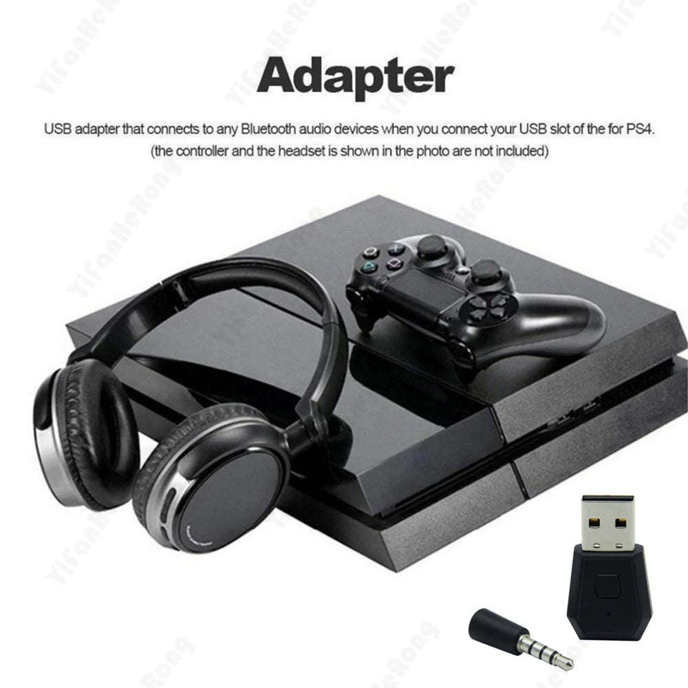 Bluetooth-Compatible Adapter Wireless Transmitter USB Dongle Receiver Wireless For PS4 Gamepad Game Controller Console Headphone Zpaxo