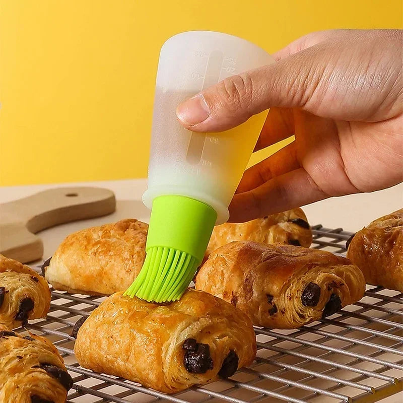 Silicone Oil Basting Brush with Lid – BBQ, Baking & Cooking Silicone Basting Brush Zpaxo