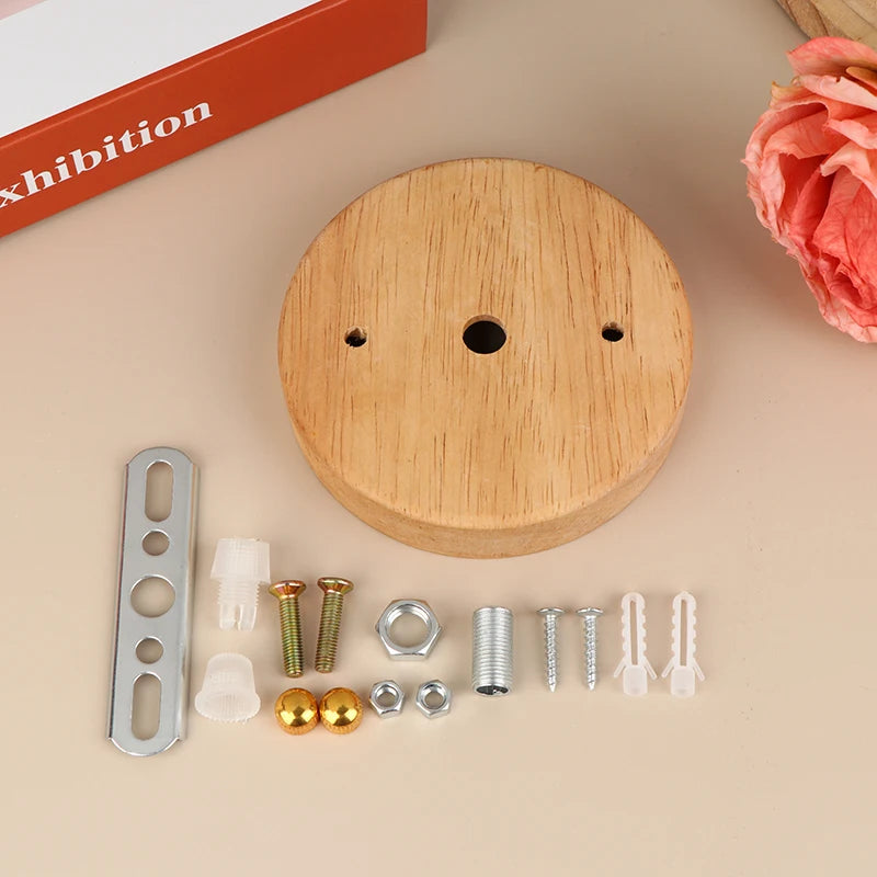 10/12cm Wood Lamp Base Modern Ceiling Plate Wooden Ceiling Holder Pendant Lamp Fitting Chandelier Base DIY Lighting Accessories Zpaxo A1 10cm