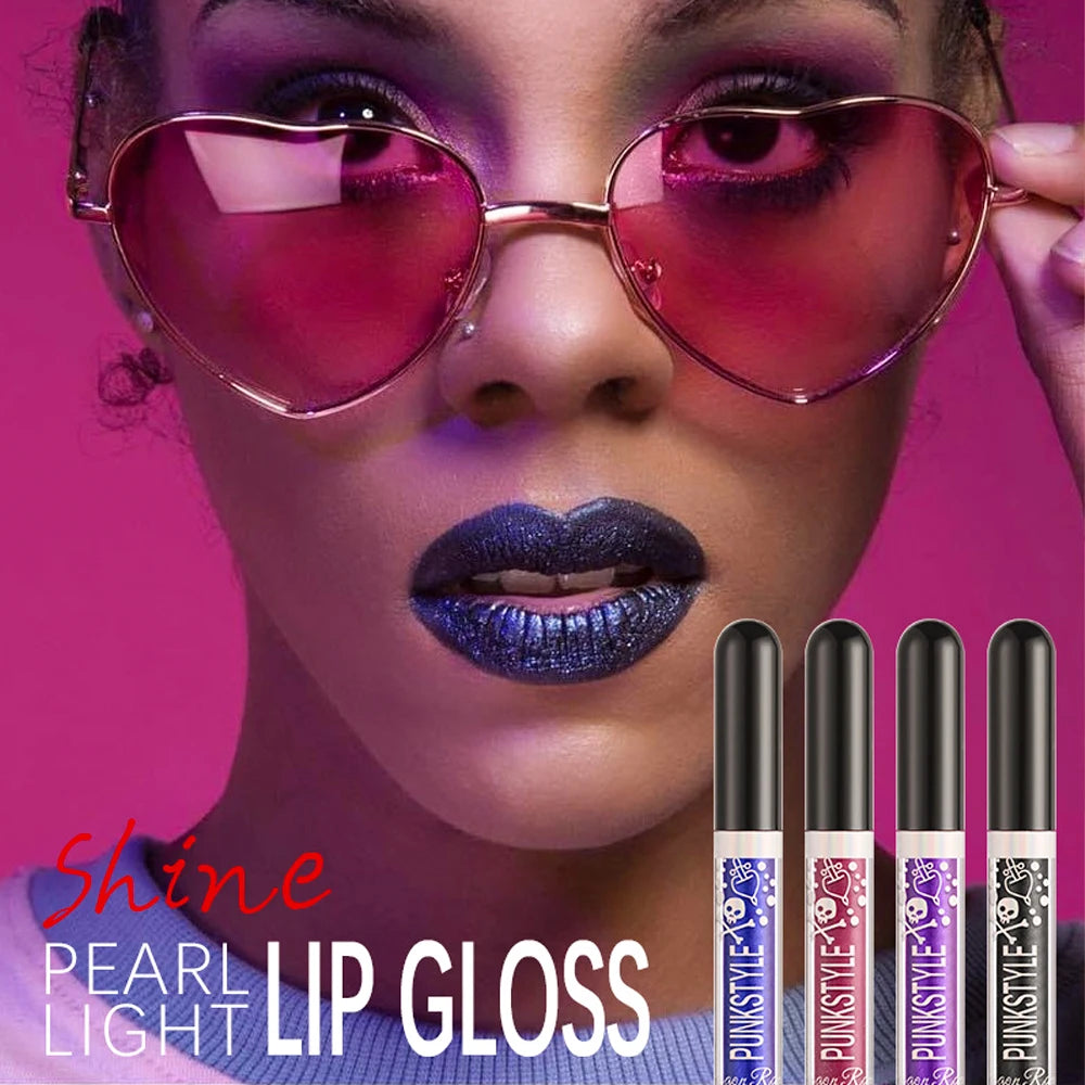 12 Lip Gloss Set Box for Halloween and Christmas Makeup with Pearlescent Shining, Waterproof, Durable, Natural Makeup, Shining, Zpaxo