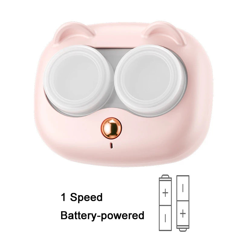2026 Ultrasonic Contact Lenses Cleaner with Removable Portable Box Tear Protein Removal Machine Compact Contact Lenses Cleaning Zpaxo 124-Pink