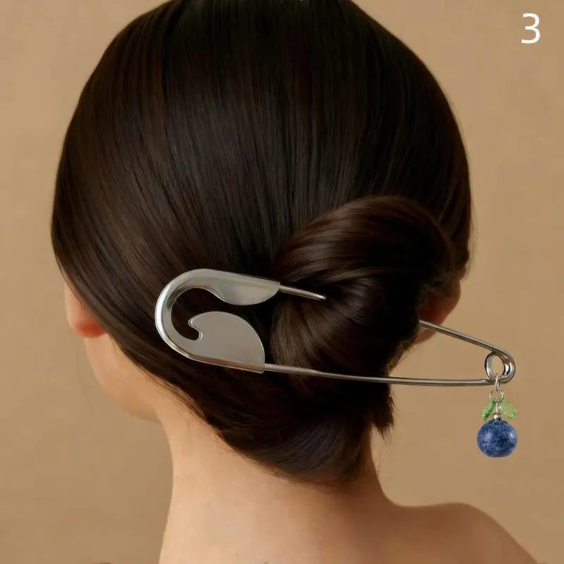 Giant Safety Pin Hair Clip Large Metal Clips Barrettes Women Girls Zpaxo 3