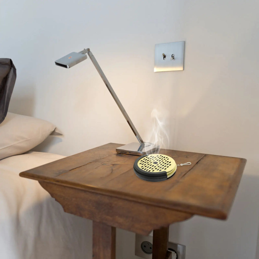 Metal Burner Case Portable Lidded Hollow Incense Holder Fireproofing