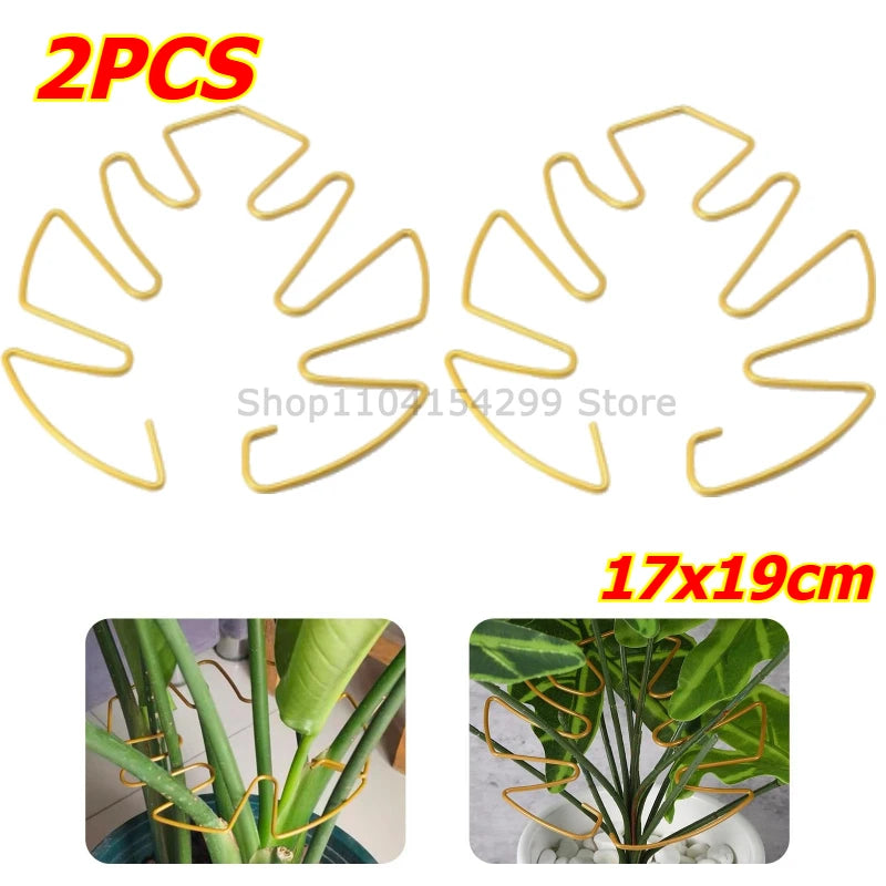 Large Monstera Plant Support Frame Sturdy Climbing Stems Leaf Stabilizer for Tall Houseplant Hanging Plant Stand Plants Holder Zpaxo Gold-2pcs