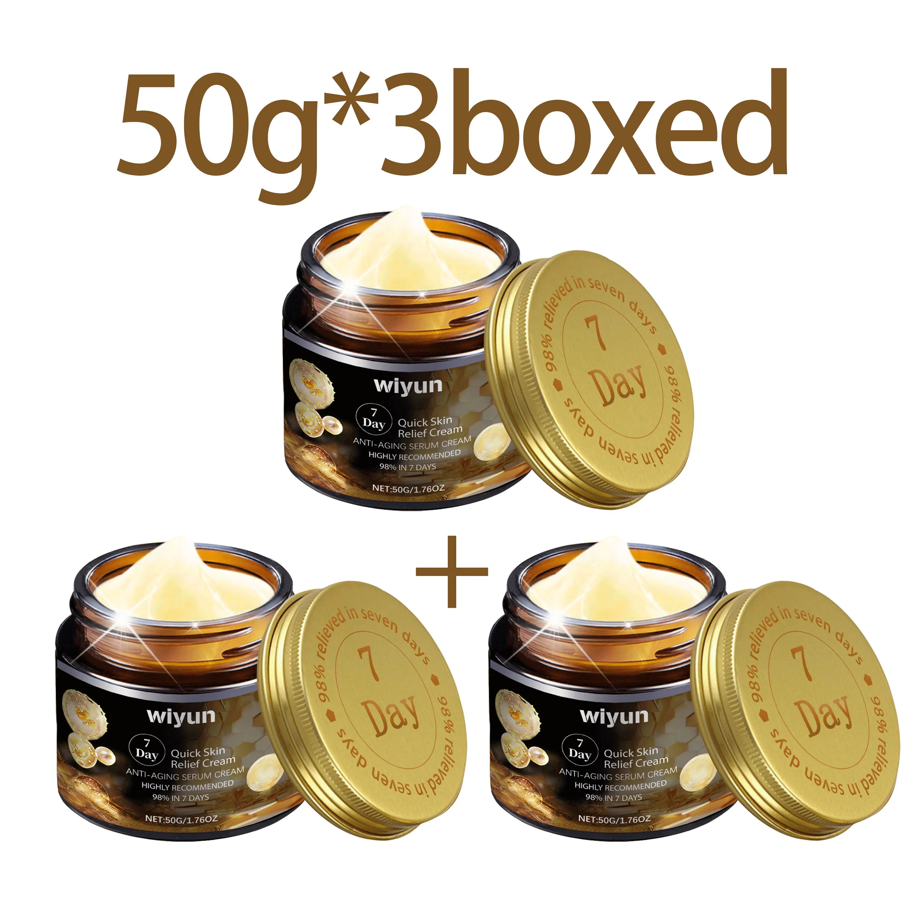Wiyun Face Cream for Dark Spots Removal Fine Lines Repair Damaged Skin Firming Lifting Sagging Improvement Nourishing Skin Care Zpaxo 50g X 3PCS