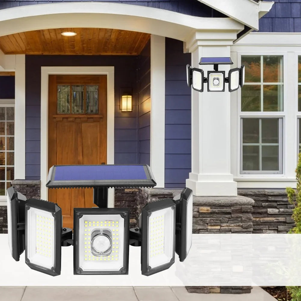 Solar Motion Sensor Lights Outdoor IP65 Waterproof Wall Lamp Zpaxo