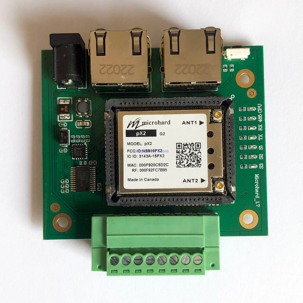 Microhard PDDL900/PMDDL2350/2450/2550/PX2 Image Transmission Module Evaluation Backplane Zpaxo