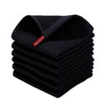 6PCS No Trace Honeycomb Absorbent Dish Tableware Kitchen Rag Towel Glass Cleaning Cleaning Tool Towel Zpaxo black 6pcs