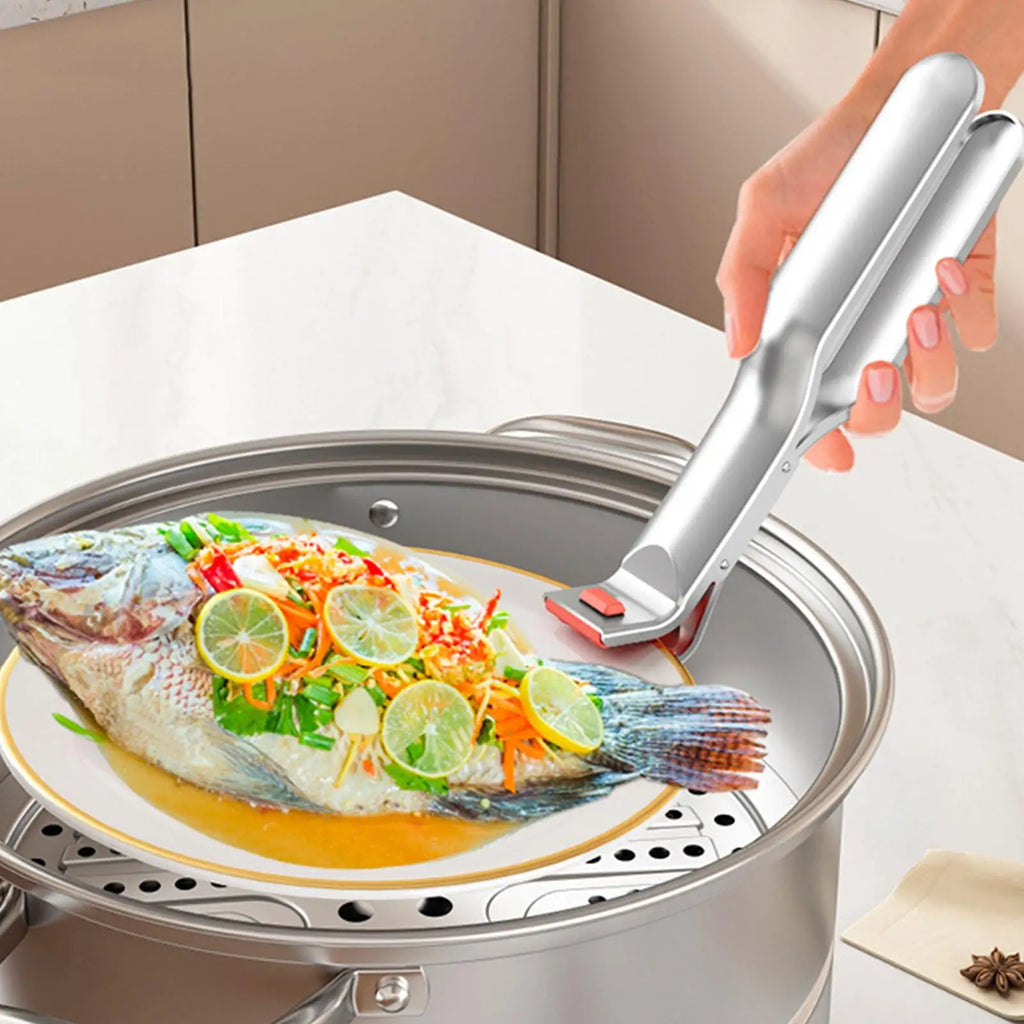 Hot Dish Plate Clip Anti-Scald Bowl Clip Gripper Ergonomic Handle Bowls Clamp Holder for Frying Pans Air Fryers Steamers Ovens Zpaxo