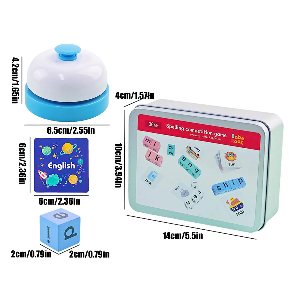 Word Games Kids Wooden Preschool Activities Literacy Flash Cards Ages Zpaxo