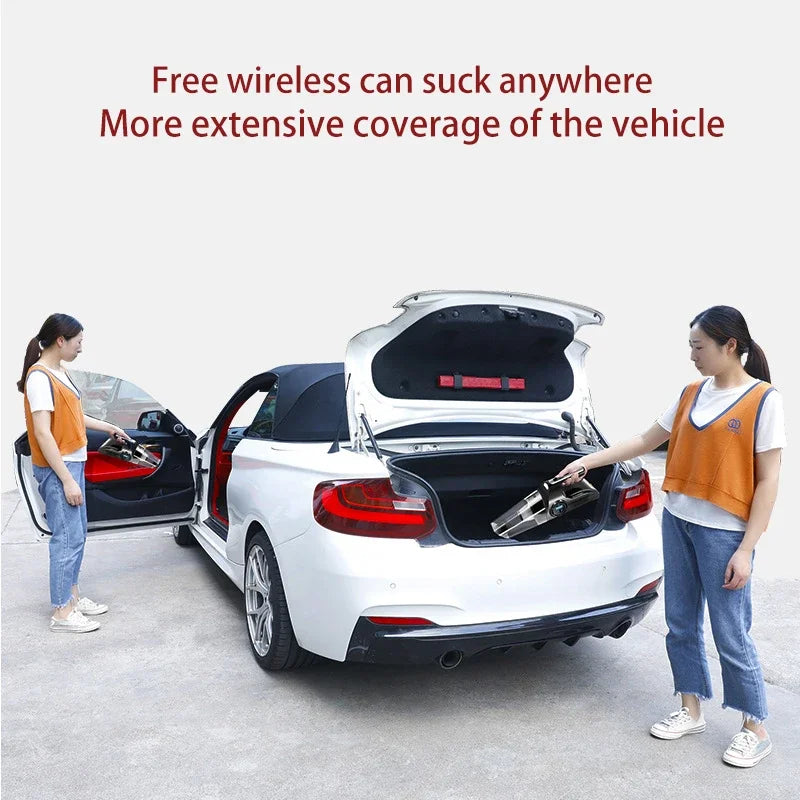 Car Mounted Vacuum Cleaner Car Inflation Pump Handheld High Suction Dry and Wet Dual purpose Four in One Vacuum Cleaner Zpaxo