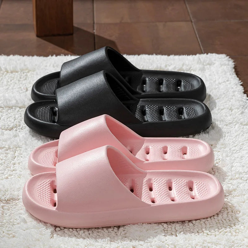 Summer Non Slip Shower Slippers Women Men Indoor Soft EVA Quick