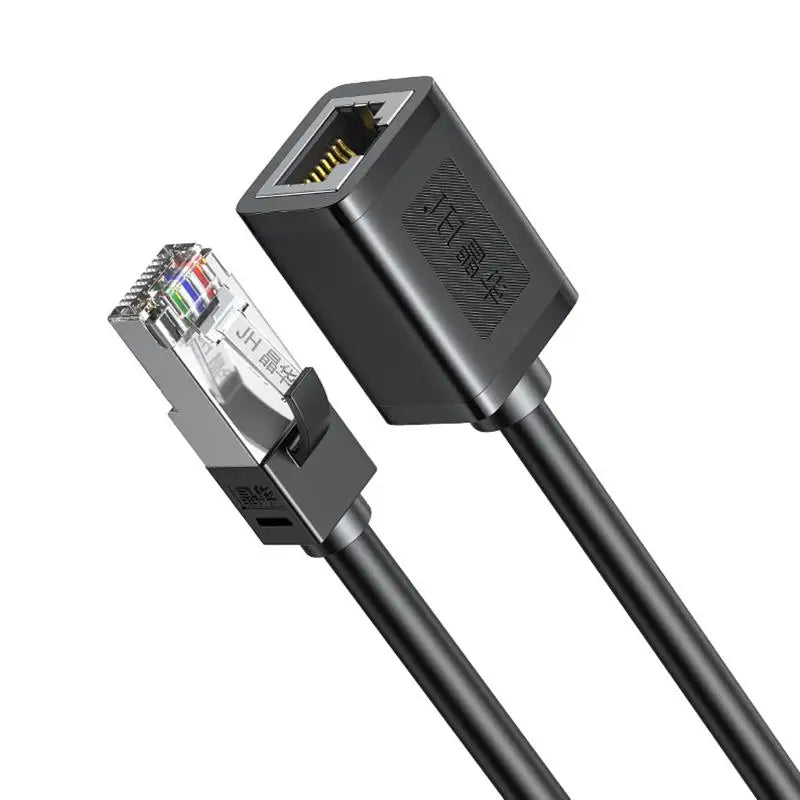 652F Cat6 Rj45 Cable Extension Adapter Cord Double Shielded Stable Transfer Zpaxo
