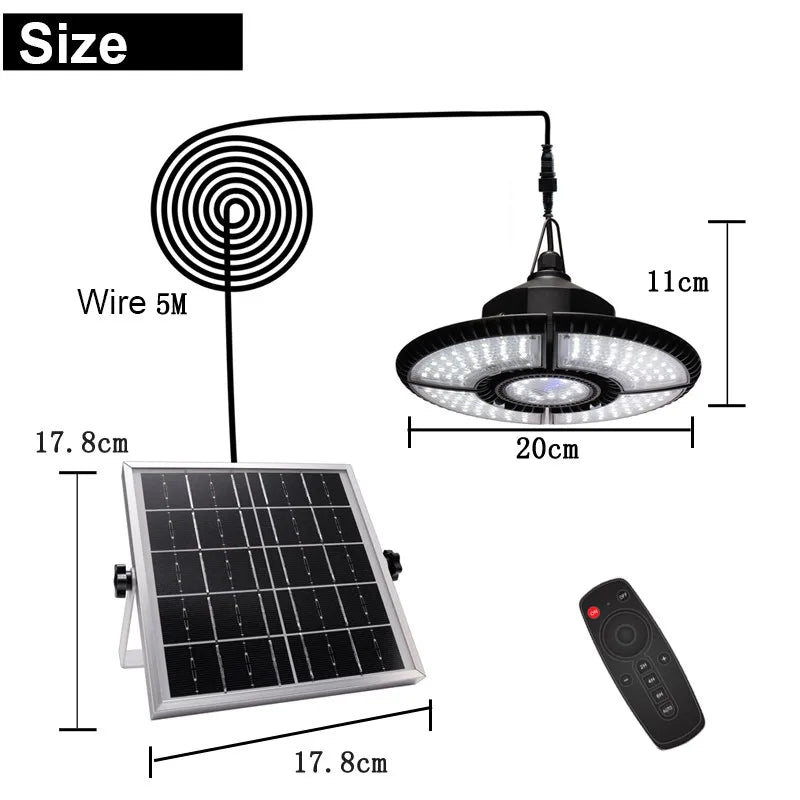 Solar Lighting Garden Outdoor Bright 4 Leaf Chandelier Foldable Zpaxo