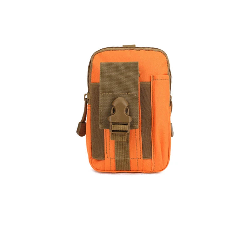 Molle Pouch Belt Waist Men Small Pocket Survival Tool Bag Running Zpaxo Orange