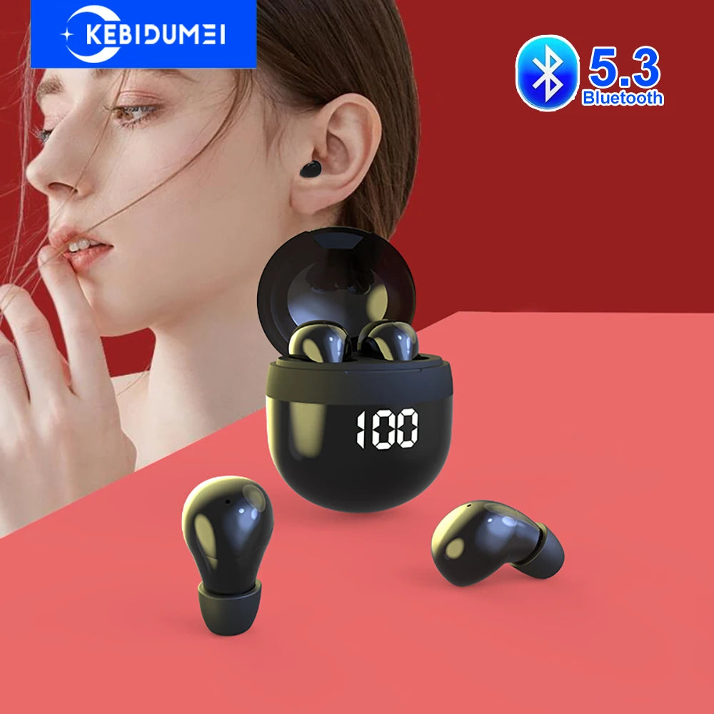 Mini Invisible Earphones Bluetooth 5 3 Headphones Wireless Headsets