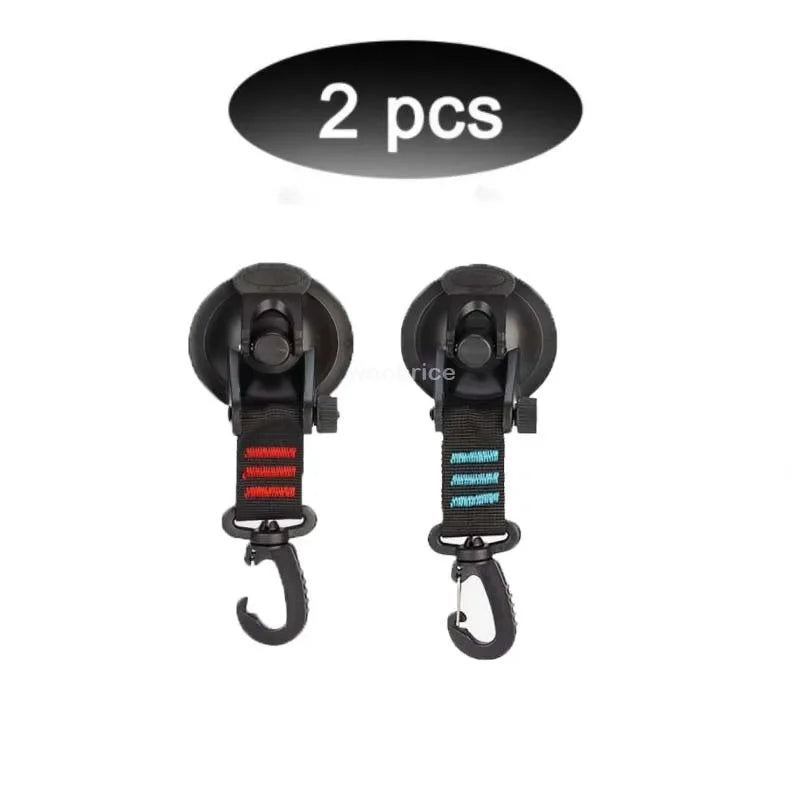 1/8 Pcs Car Tent Suction Cups Outdoor Camping Rope Powerful Suction Cup Buckle Side Tarps Tent Suckers Anchor Securing Hook Zpaxo 2PCS-red-blue