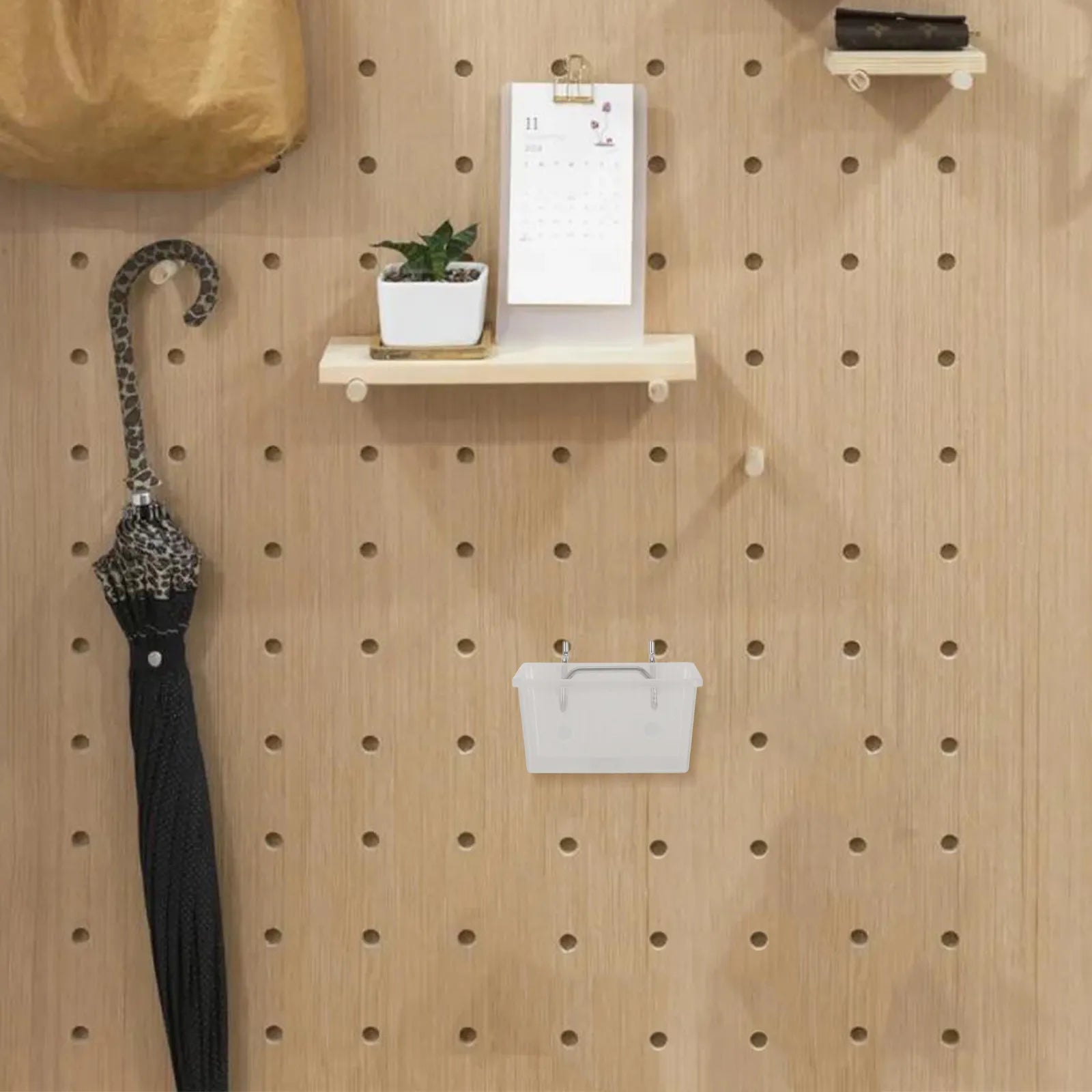 Heavy Duty Pegboard Bins Transparent Easy Install Tool Organization