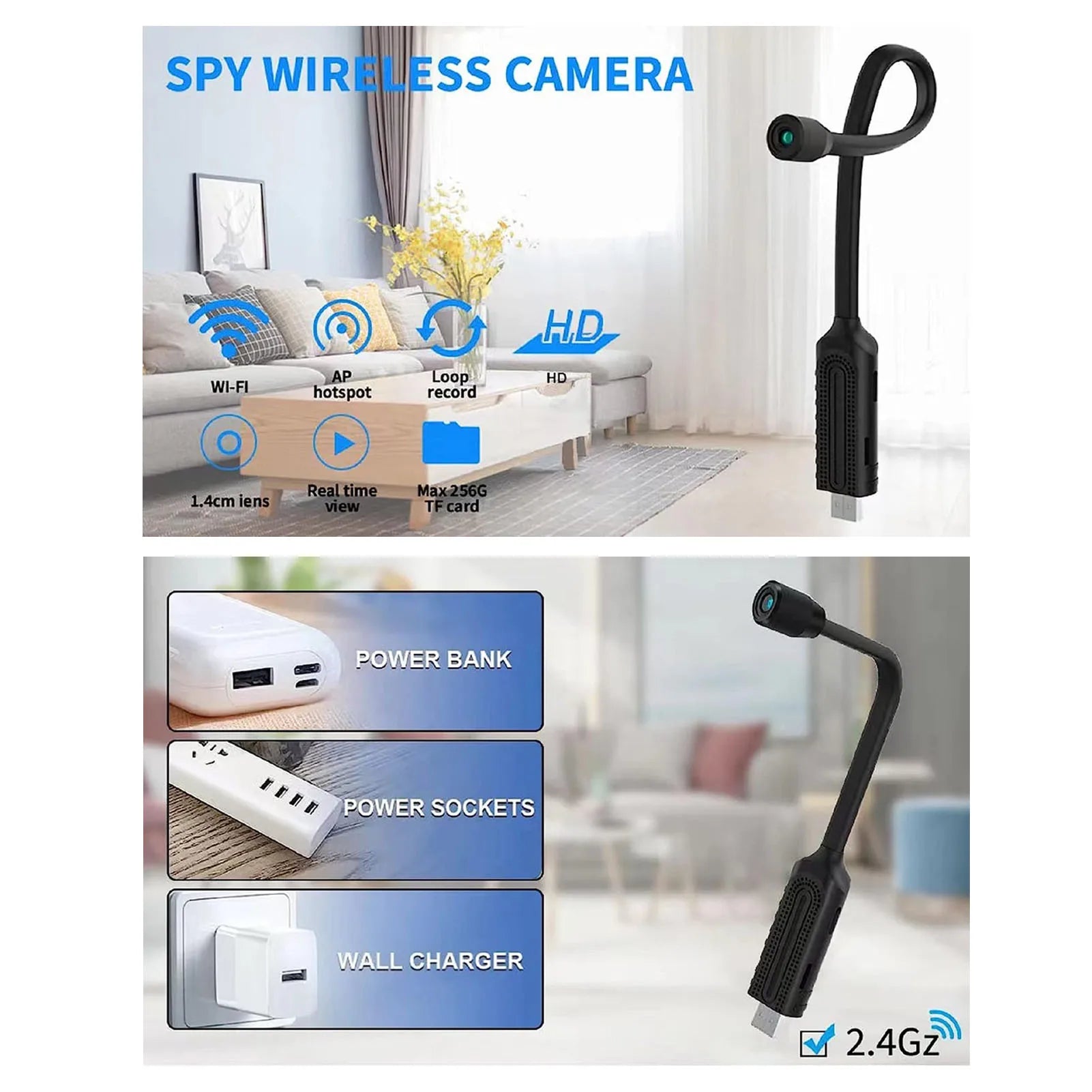 USB Mini Wifi Wireless Camera Security 1080P Accurate Reproduction