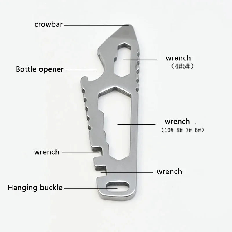 Mini EDC Pry Bar – Hex Wrench & Bottle Opener Bike Tool EDC Multi-Tool Zpaxo