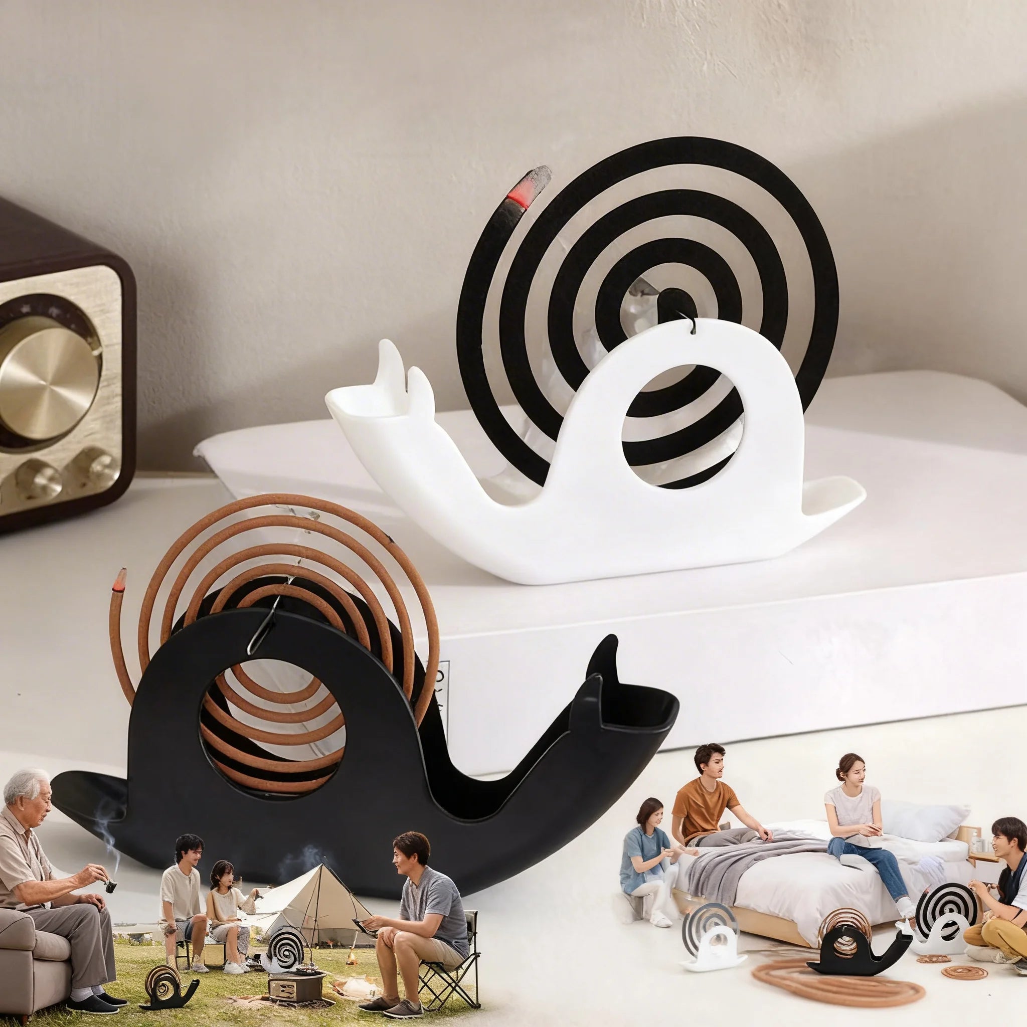 Mosquito Coil Holder Incense Burner Rack for Home & Patio Mosquito Coil Holder Zpaxo