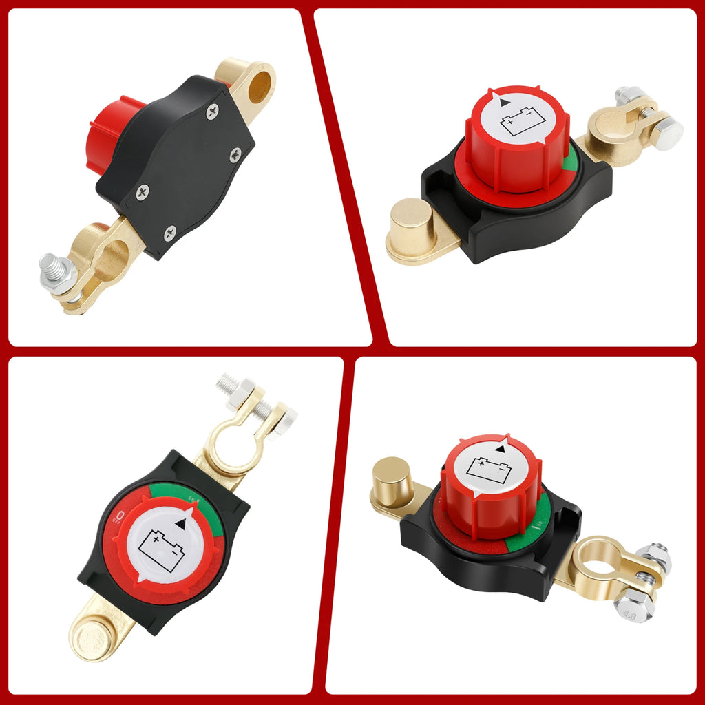 12-48V Top Post Battery Disconnect Switch Safe Car Battery Cut Shut ON Off Kill Switch for 15 to 17 mm Cathode Battery Terminals Zpaxo