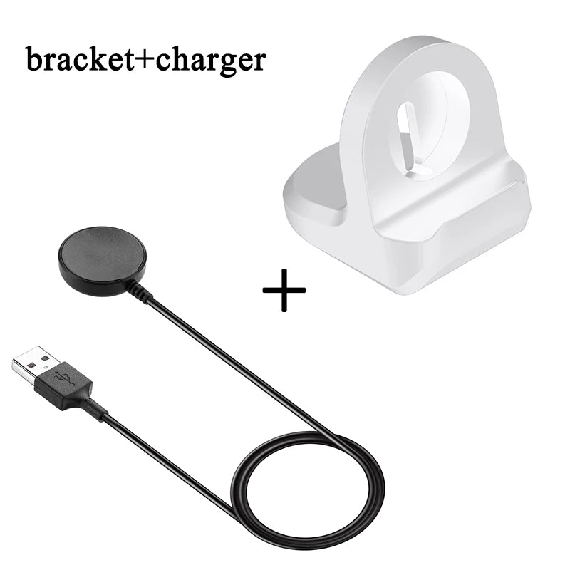 Magnetic Watch Wireless Charger Samsung Galaxy 4 3 Active 2 Portable Zpaxo Cable-White Bracket