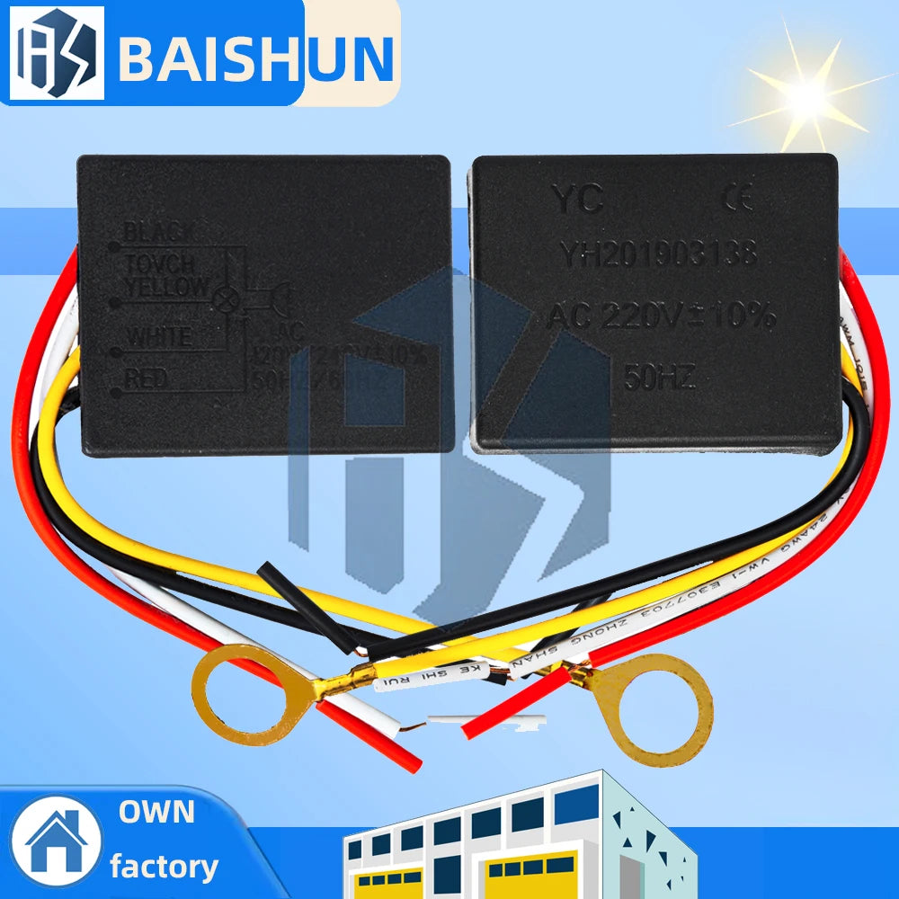 3-Way 220V Touch Lamp Switch Easy-install Sensor Table Lights Bulbs Zpaxo