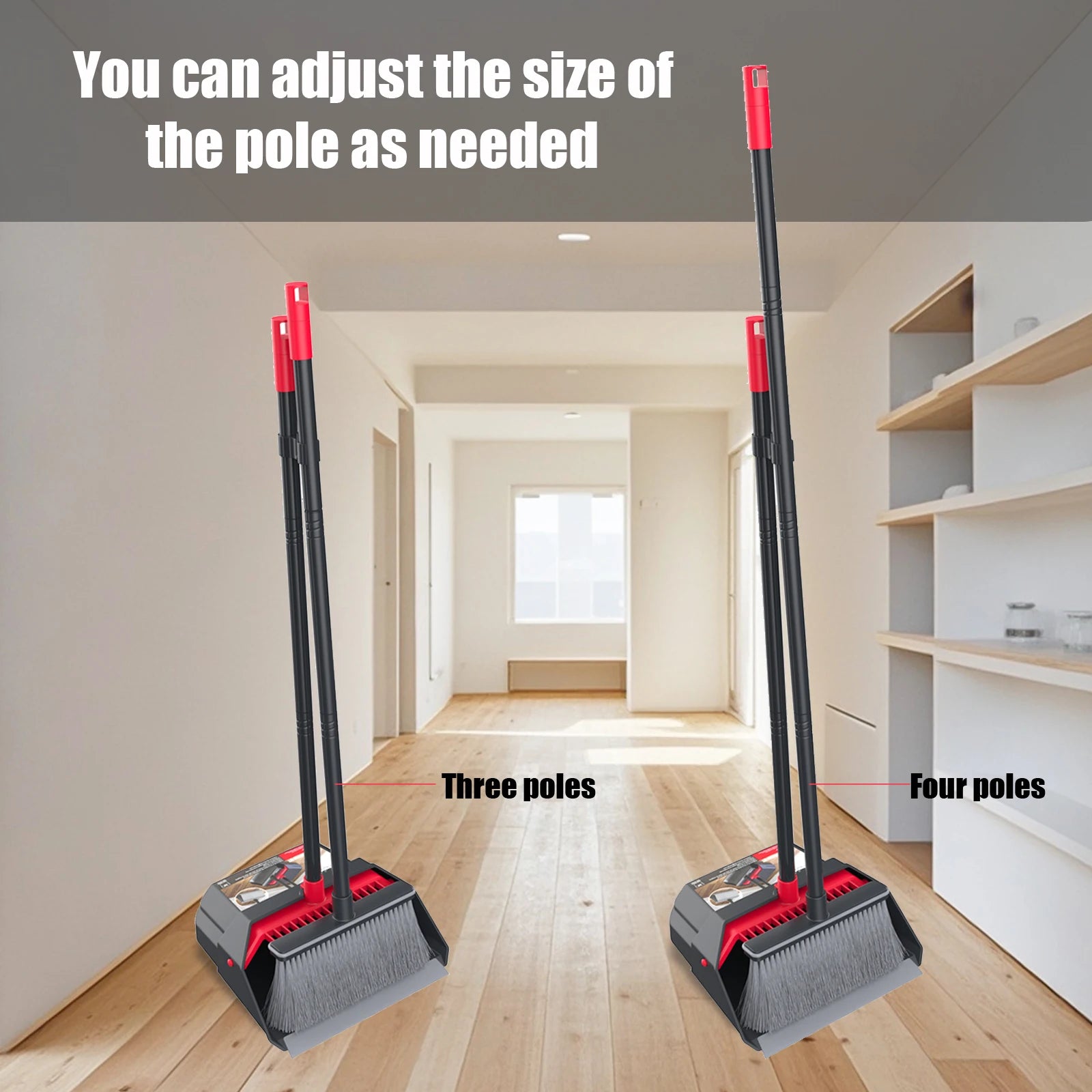Household Broom and Dustpan Set - Combination Sweeping Tool with Long Handle Household cleaning tools Zpaxo