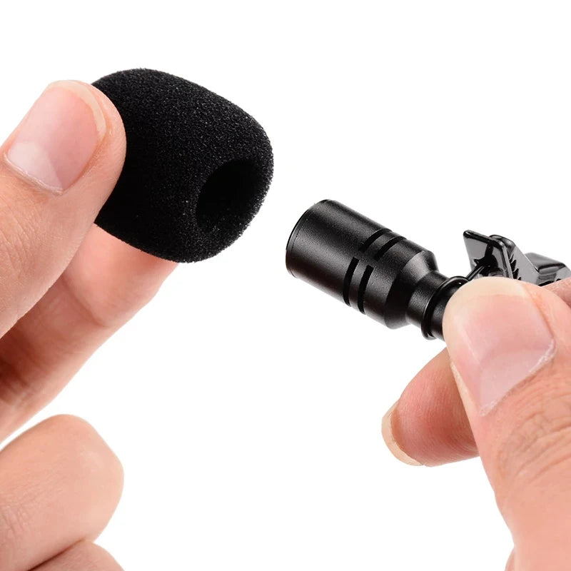 1.5m Mini Portable Lavalier Microphone Condenser Clip-on Lapel Mic Wired USB 3.5mm Type C Microphone For Laptop PC DSLR Camera Zpaxo