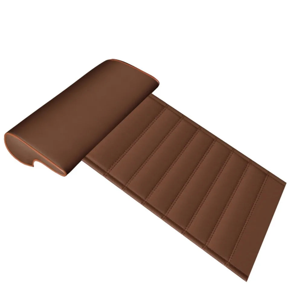 Leather Car Seat Extender Cushion Sweatproof Universal Leg Support Zpaxo Coffee-Rectangle