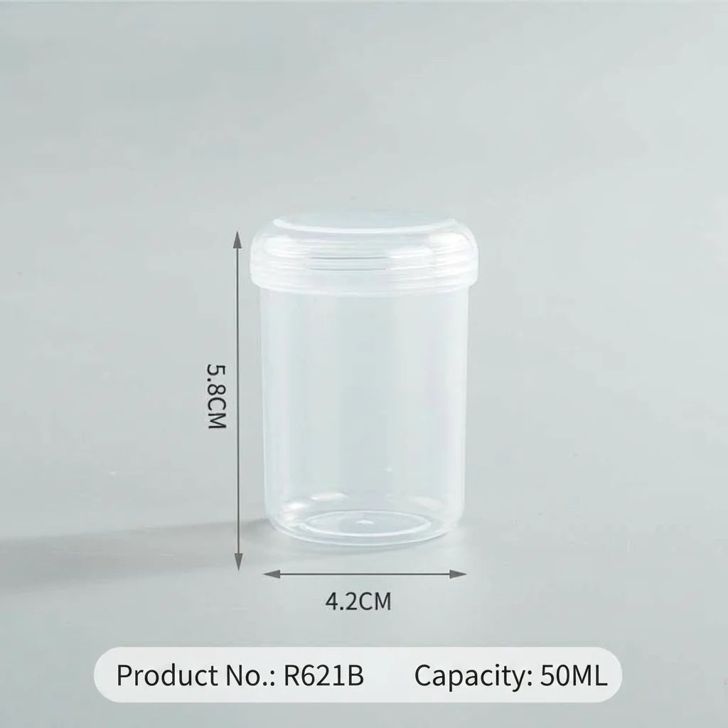 Refillable Travel Jars 20–50ml | Leak-Proof PP Cosmetic Containers