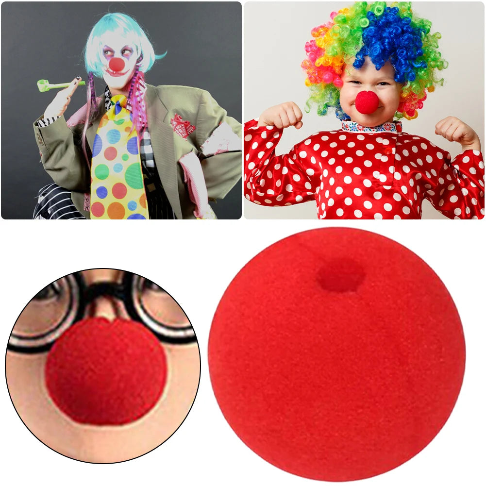 Red Sponge Balls Foam Circus Clown Nose Reusable Day Ball Soft