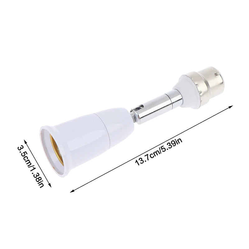 B22 to E27/E26 90° Rotatable Light Socket Adapter Converter