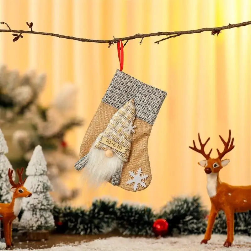 Christmas Tree Ornament Stockings Bag Socks